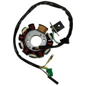 Stator/Magneto 11 Coil (DC current) Male Plug 4 wires, plus 2 loose wires - GY6, 125/150cc