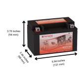 Battery - YTX7A-BS, 12V 7Ah Sealed AGM – Replaces YTX7A-BS CTX7A GTX7A